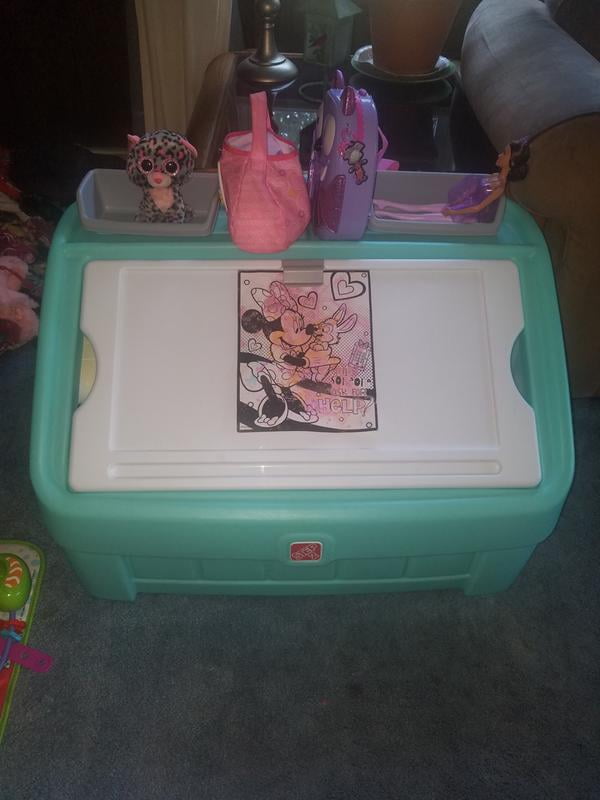 step 2 toy box green and tan