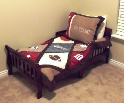 brown toddler bed