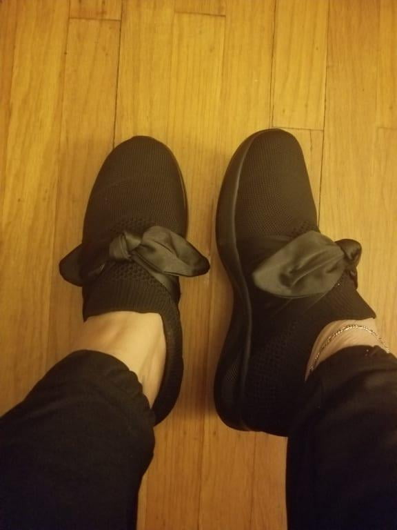 skechers bob squad bow black