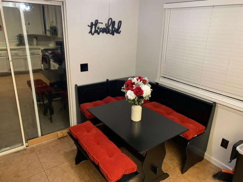 Hyatt 4 Piece Solid Microfiber Kitchen Nook Cushion Set Walmart Com Walmart Com