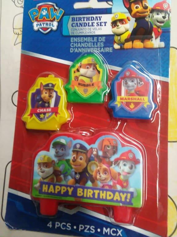 Home Furniture Diy Pack Of 4 Paw Patrol Candles Party Supplies
