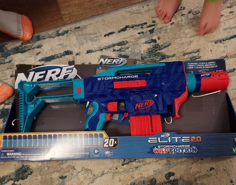 Nerf Elite 2.0 Stormcharge Motorized Blaster, 20 Nerf Elite Darts