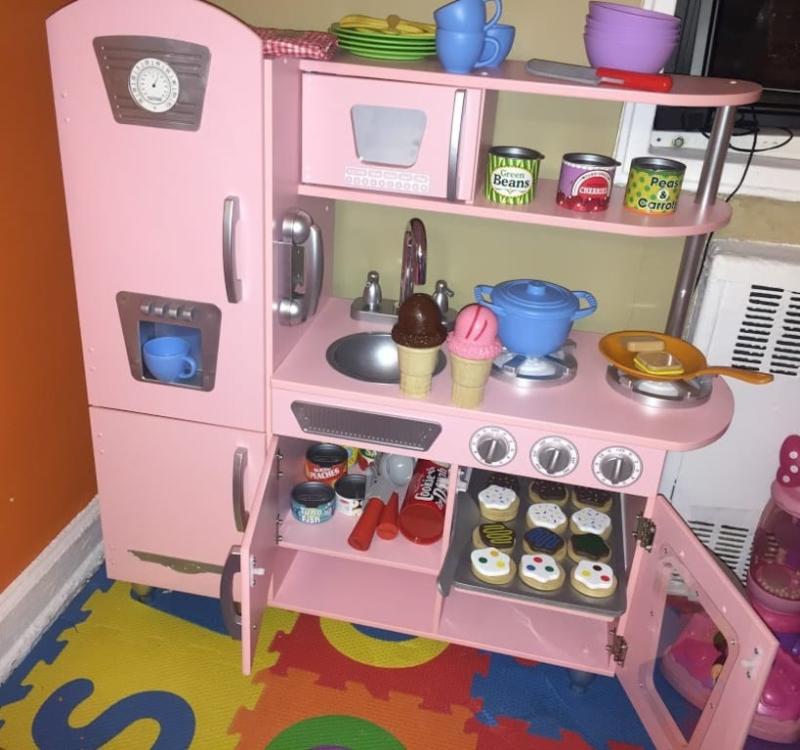 pink wooden kitchen george