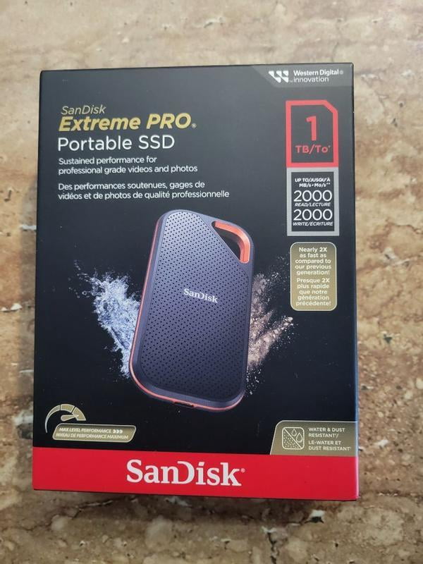SanDisk 1TB Extreme PRO V2 Portable SSD - USB Extra Memory Flash