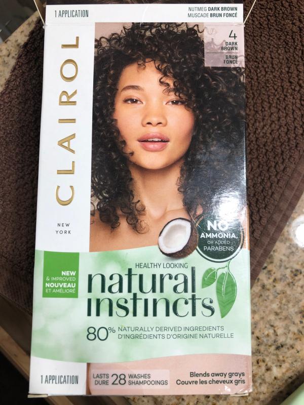 Clairol Natural Instincts Semi Permanent Hair Color 4 Dark Brown