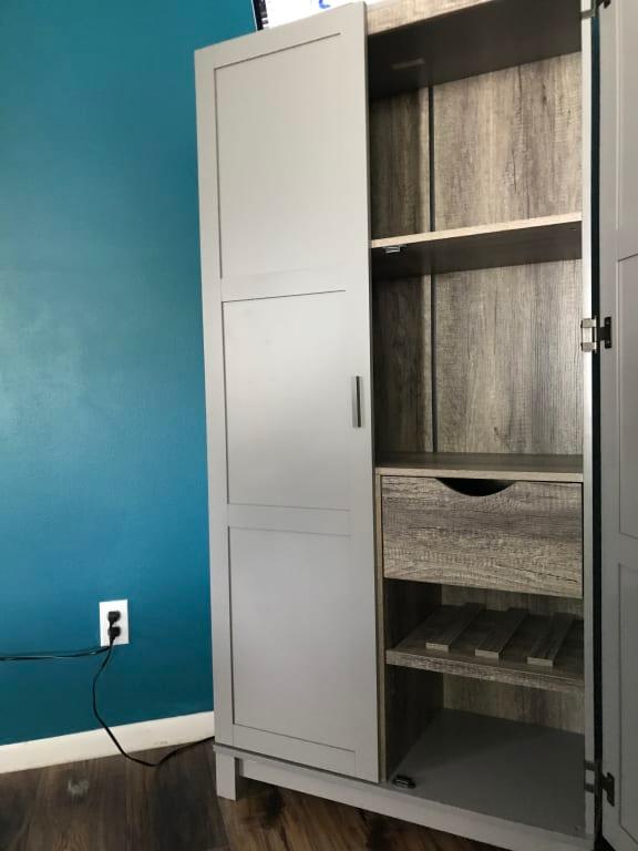 Altra Carver 64 Storage Cabinet In Gray And Sonoma Oak Walmart Com Walmart Com