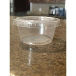 Clear Plastic Disposable Gelatin Shot Cups with Lids, 2 fl oz, 25ct