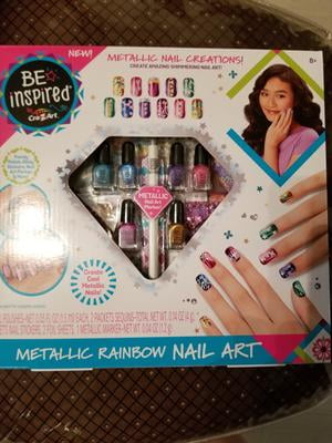 Be Inspired Metallic Rainbow Nail Polish Set, Metallic Nail Art