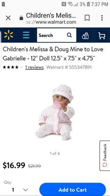 melissa and doug gabrielle doll