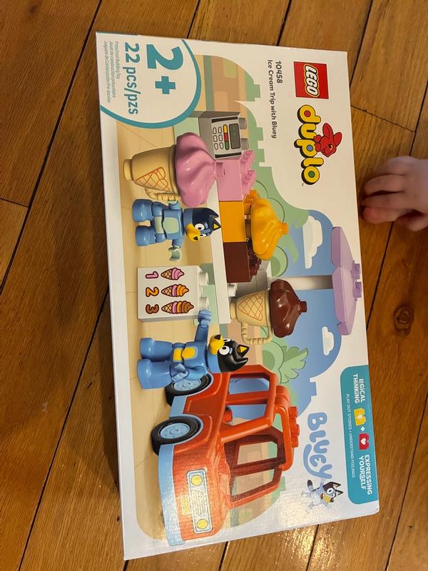 LEGO DUPLO Bluey Ice Cream Trip with Bluey Building Set, 22 pc