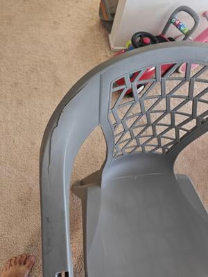 2 pack) Adams Penza Outdoor Resin Stack Chair with Phone Holder