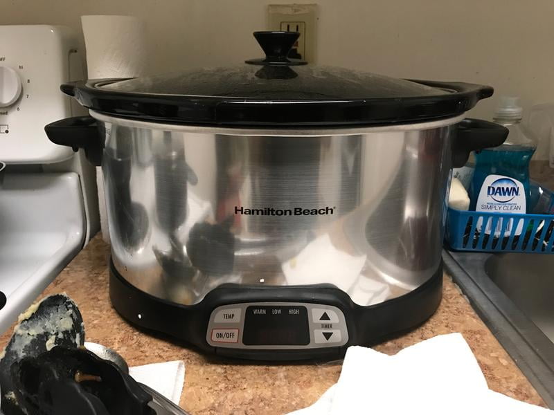  Hamilton Beach 8 Quart Programmable Slow Cooker with Three  Temperature Settings, Dishwasher Safe Crock and Lid, Silver (33480): Home &  Kitchen