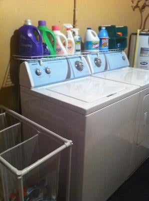 Household Essentials Laundry Shelf For Over Washer Or Dryer White Laundry Shelf For Over Washer Or Dryer