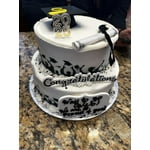 Custom Graduation Two-Tier Cake