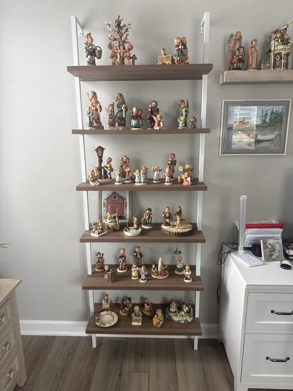 Nathan James Theo 6-Shelf Tall Bookcase Wall Mount Bookshelf