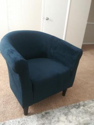 Mainstays Faux Leather Bucket Accent Chair Multiple Colors