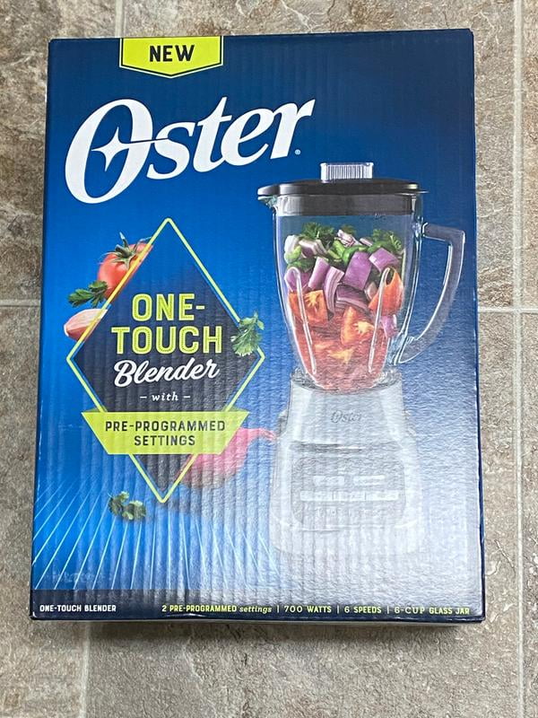 Oster One-Touch Blender with Auto-Programs and 6-Cup Boroclass Glass Jar