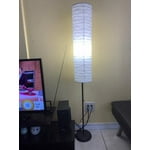 Mainstays 58" Rice Paper Shade Floor Lamp, Black Finish Large - Walmart