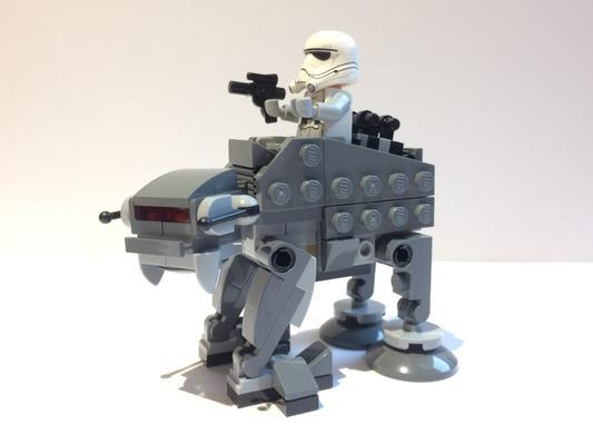 Lego micro scale AT-ST walker. It was very hard to capture…