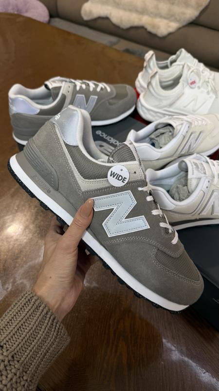 New Balance, Men's Classic Sneakers, ML574EVG, Grey White, Size 10