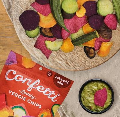 Confetti Snacks Lovely Veggie Chips - Teriyaki BBQ Net Wt 2.46oz 7