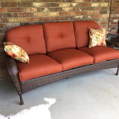 Better Homes Gardens Azalea Ridge Cushion Wicker Outdoor Sofa