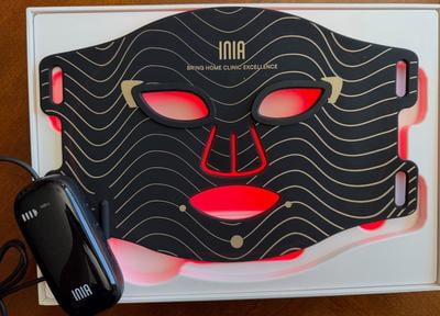 INIA 4 Modes LED Red Light Therapy Face Mask with 850nm NIR Red