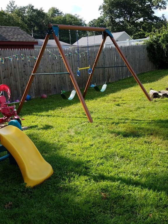 orbiter wood complete swing set