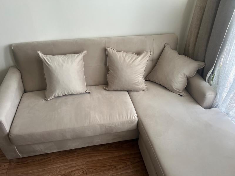 Sofá L Intercambiable New Sevilla Felpa Gris | Lider