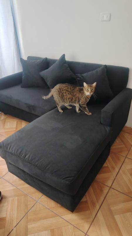 Sofá L Intercambiable New Sevilla Felpa Gris | Lider