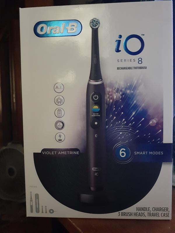 Oral-B iO Series 8 Electric Toothbrush with 3 Brush Heads, Violet