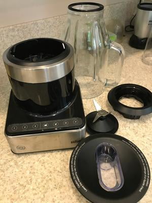 Braun PureMix Power Countertop Blender with Glass Blending Pitcher -  Stainless Steel/Black, 1 ct - Fry's Food Stores