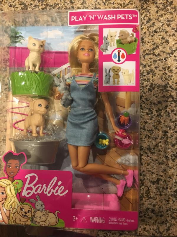 barbie play and wash pets