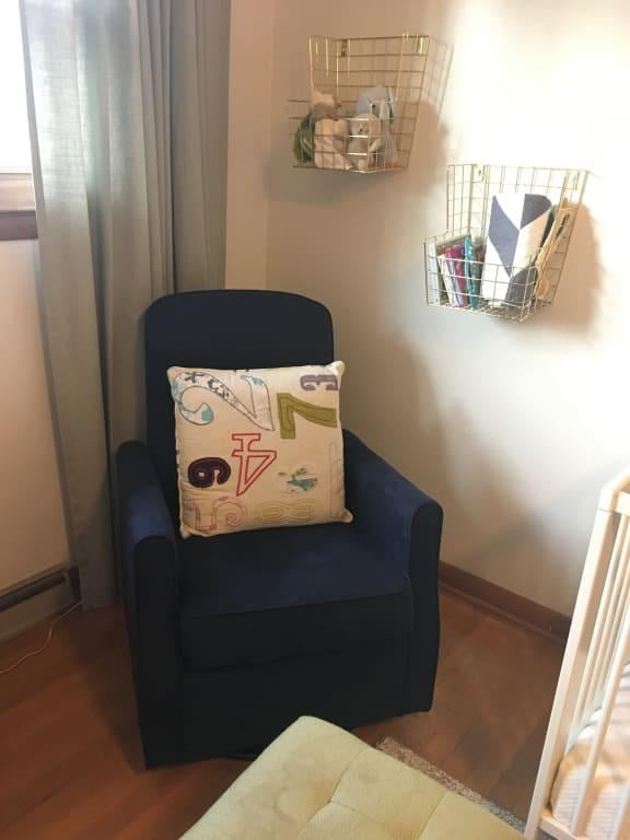 slim nursery chair