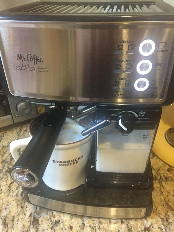 Mr. Coffee New Cafe Barista Black & Silver Premium Espresso/Latte/Cappuccino  Maker 