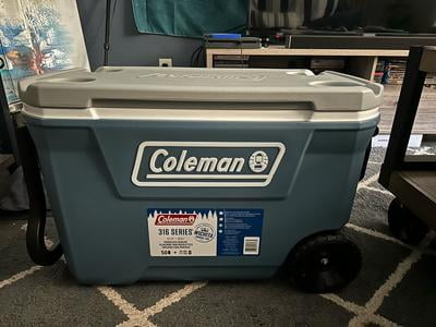 Coleman 316 Series 60QT Hard Cooler With Wheels – Lakeside Blue
