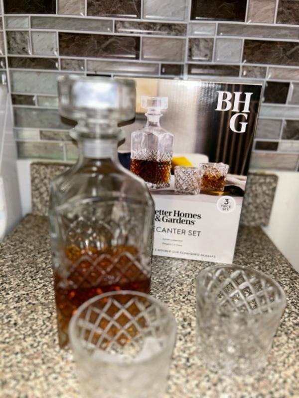 Better Homes & Gardens Glass Decanter and Old Fashioned Glass Set