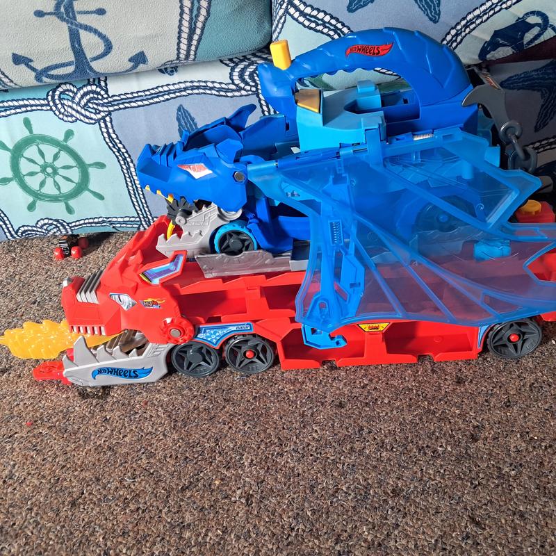 Hot Wheels City Ultimate Dual Dragon Transporter Avec 2 Voitures - Jouet Neuf 2025 - JKJ79