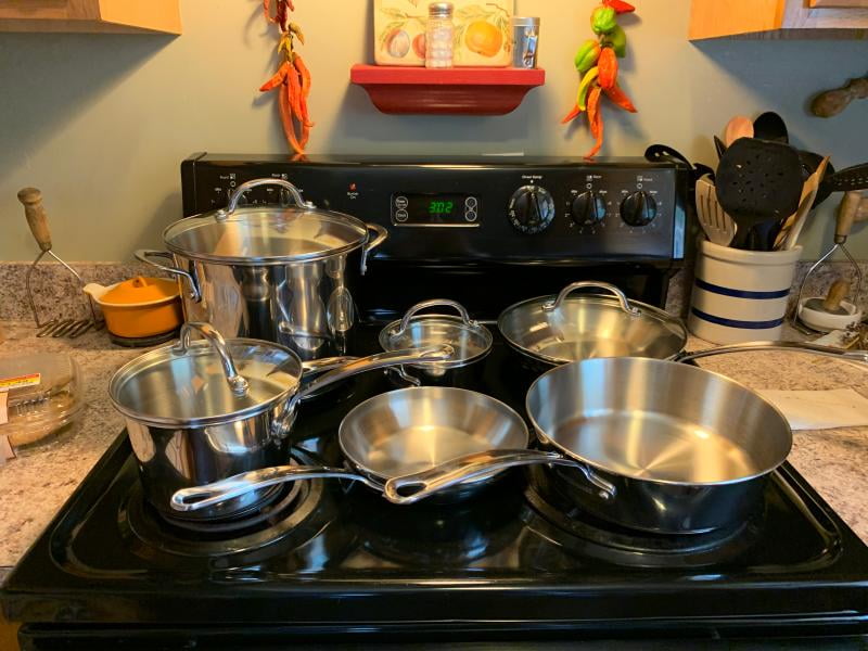 Millennium Stainless Steel Nonstick Cookware 10-Piece Pot and Pan Set –  BlessMyBucket