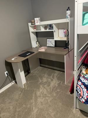 Mainstays L Shaped Desk With Hutch Multiple Colors Walmart Com