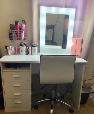 Tvilum Warner Computer Desk With Drawers White Finish Com Tvilum Warner Computer Desk With