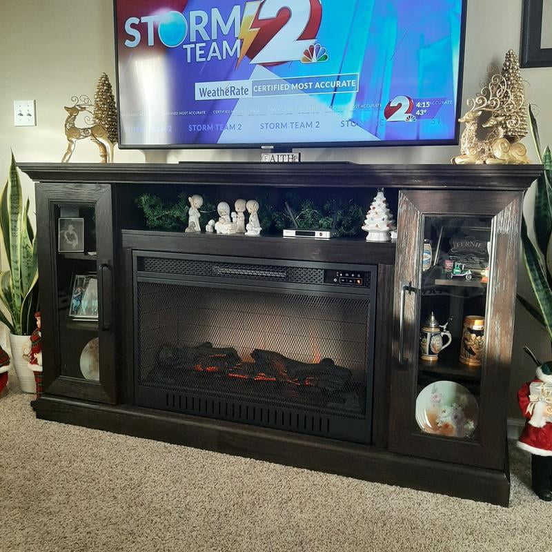 Member's Mark Ridley Media Fireplace Console, Brown - Samsclub.com