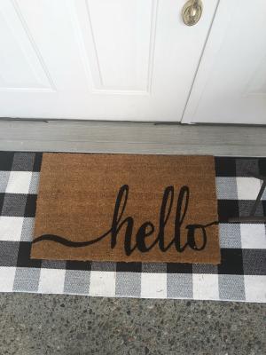 Mainstays Hello Coir Outdoor Mat 18 X 30 Walmart Com