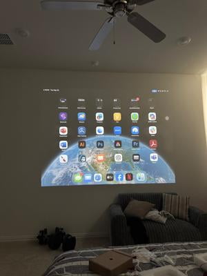 GCZ Native 1080P Projector with WiFi and Bluetooth, Electric Focus