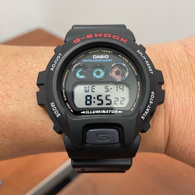 Free Shipping! Casio G-Shock DW6900-1V, Black Resin Wristwatch