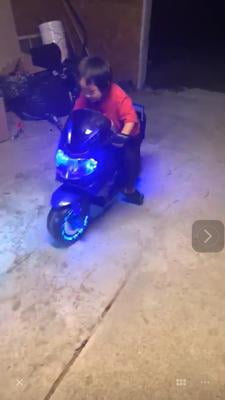 hoverheart kids electric power motorcycle 6v ride on bike blue
