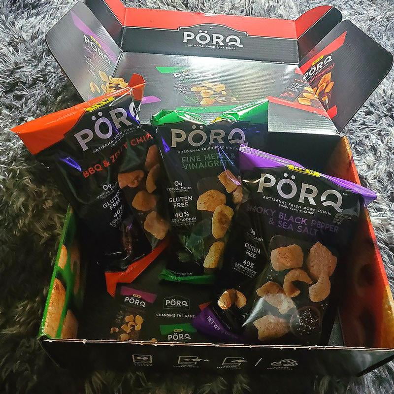 PORQ BBQ & Zesty Chipotle Artisanal Pork Rinds, Gluten Free, Keto