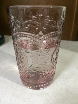 The Pioneer Woman Amelia 15.22-Ounce Rose Glass Tumblers Drinkware Set Of 4