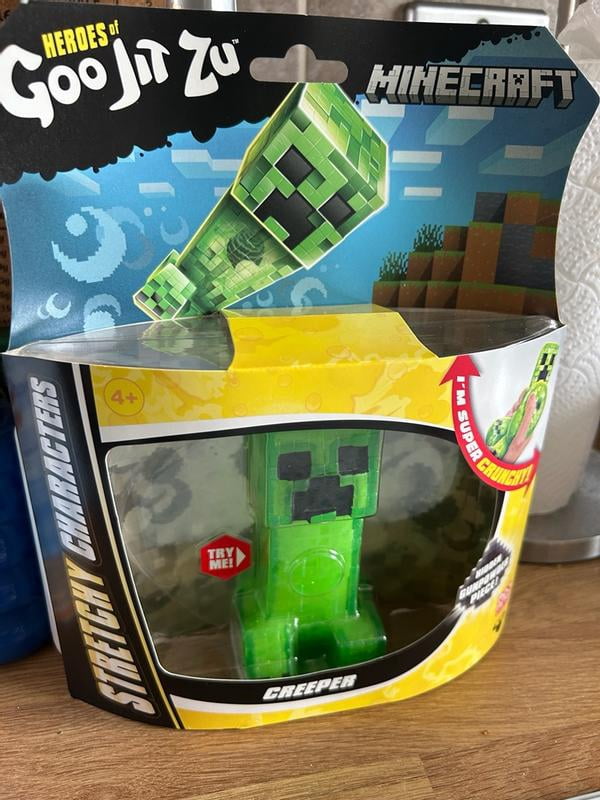 Heroes Of Goo Jit Zu Minecraft Creeper - Figurine Élastique Super Craquante Avec Poudre à Canon Cachée