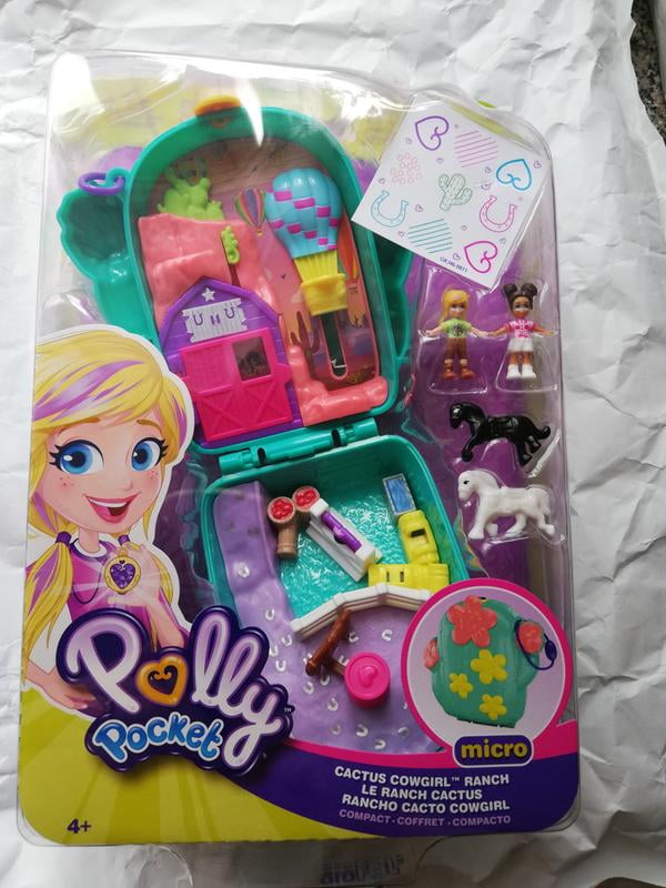 Polly Pocket World Cactus Cowgirl Ranch Compact with 2 Micro Dolls &  Accessories - Walmart.com